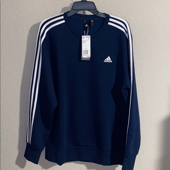 adidas Other - NWT ADIDAS NAVY CREW SWEATSHIRT MENS L